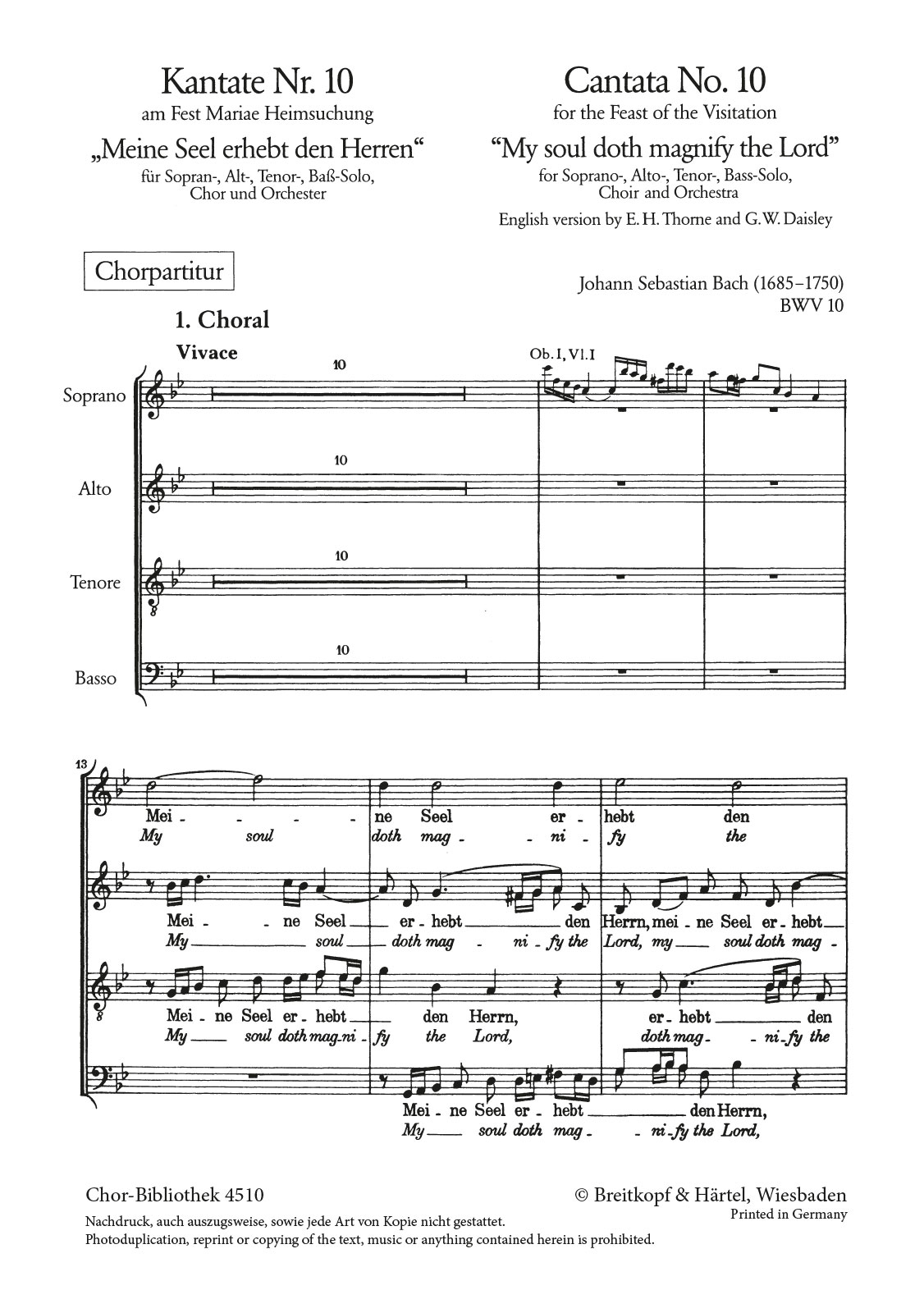 Cantata BWV 10 “My soul doth magnify the Lord”