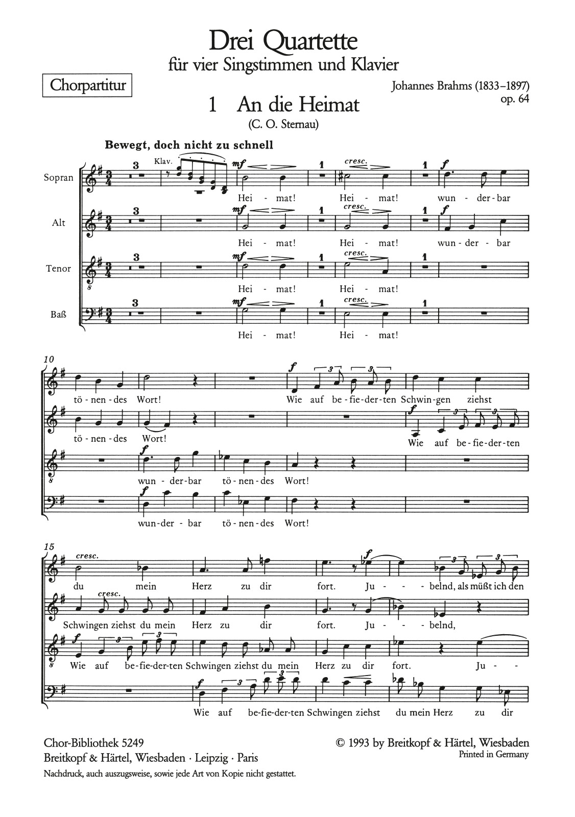 3 Quartets Op. 64